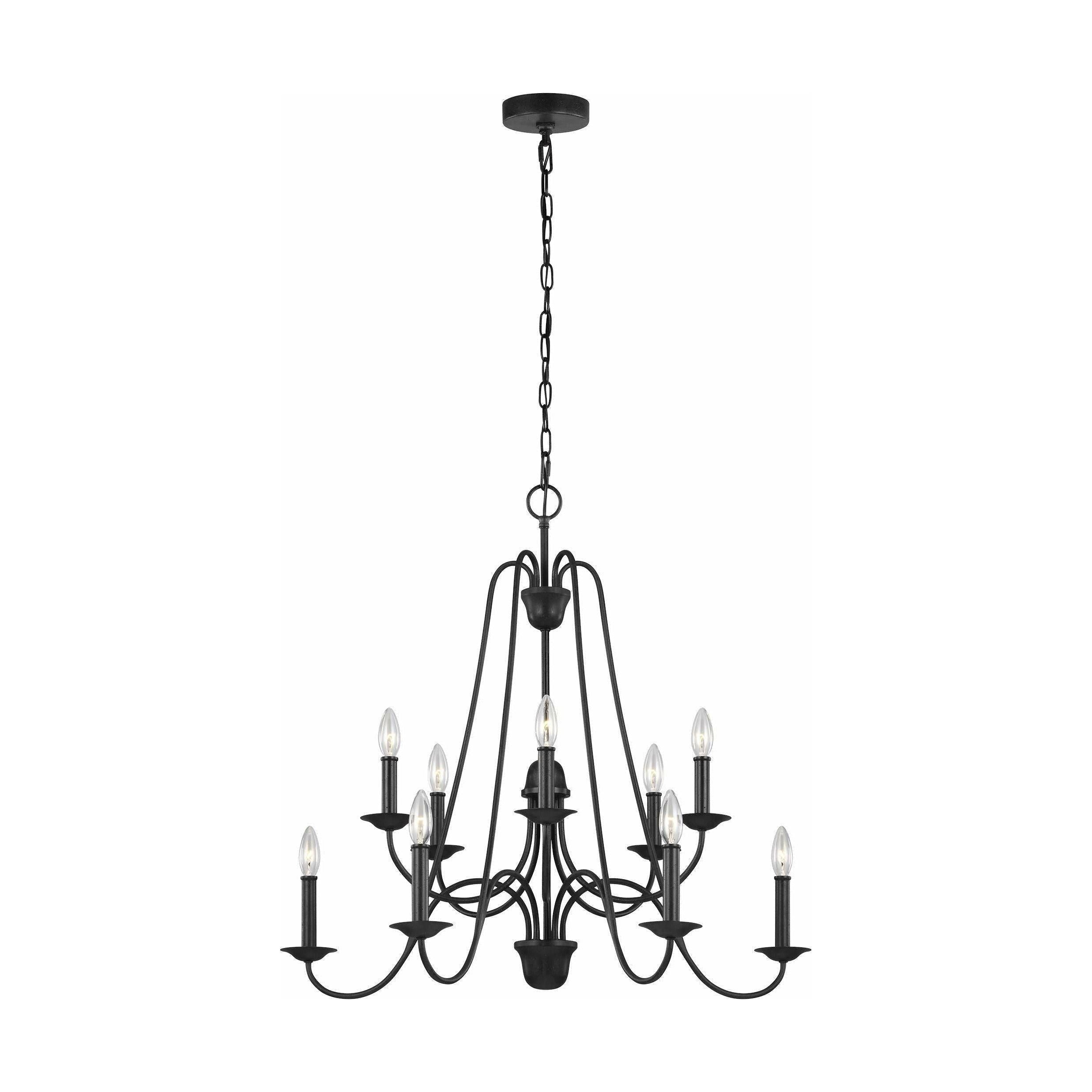 Generation Lighting - Boughton 10-Light Chandelier (with Bulbs) - Lights Canada