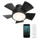 Vox Indoor/Outdoor 5-Blade 26" Smart Flush Mount Ceiling Fan with LED Light Kit and Remote Control