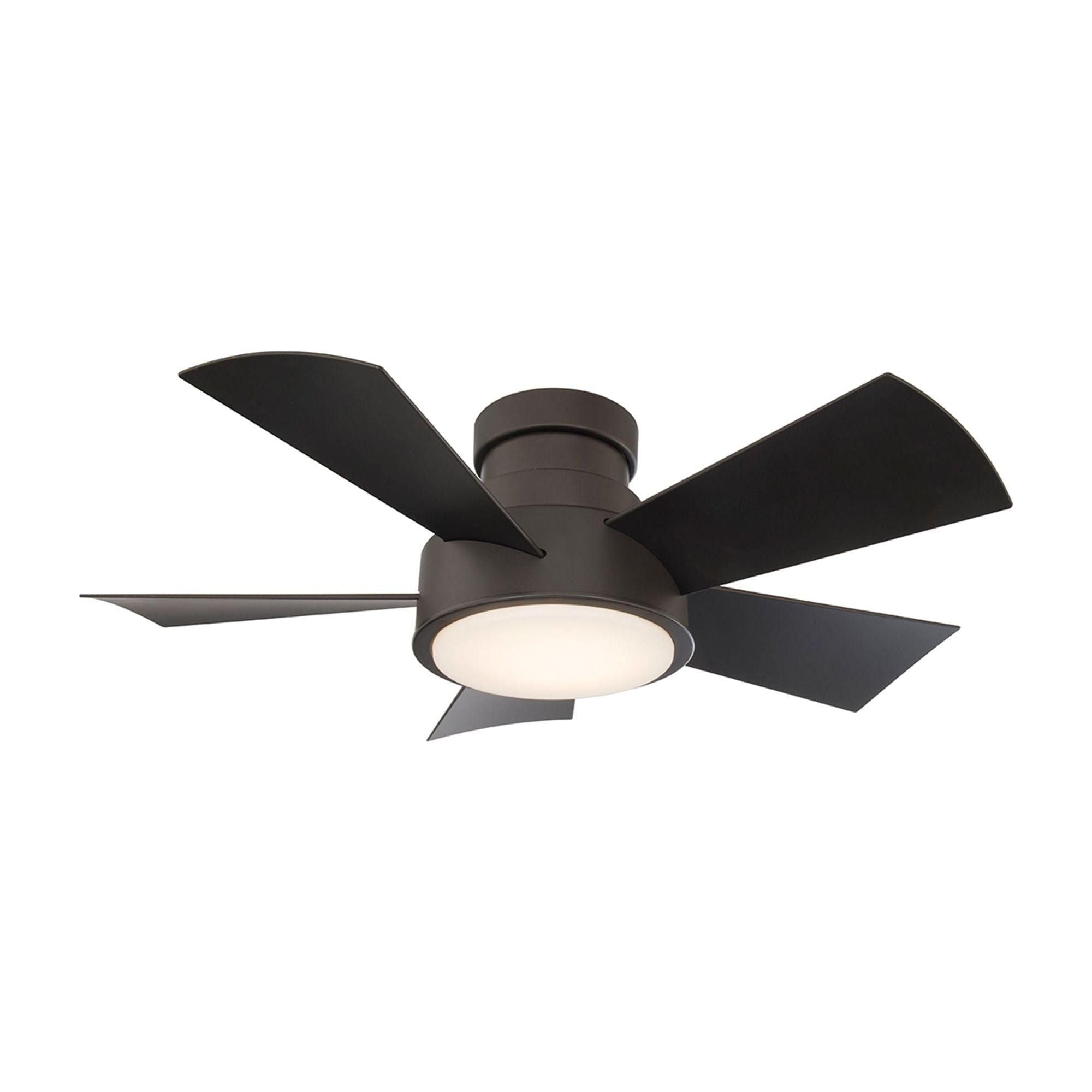 Modern Forms - Vox Indoor/Outdoor 5-Blade 38" Smart Flush Mount Ceiling Fan with LED Light Kit and Remote Control - Lights Canada