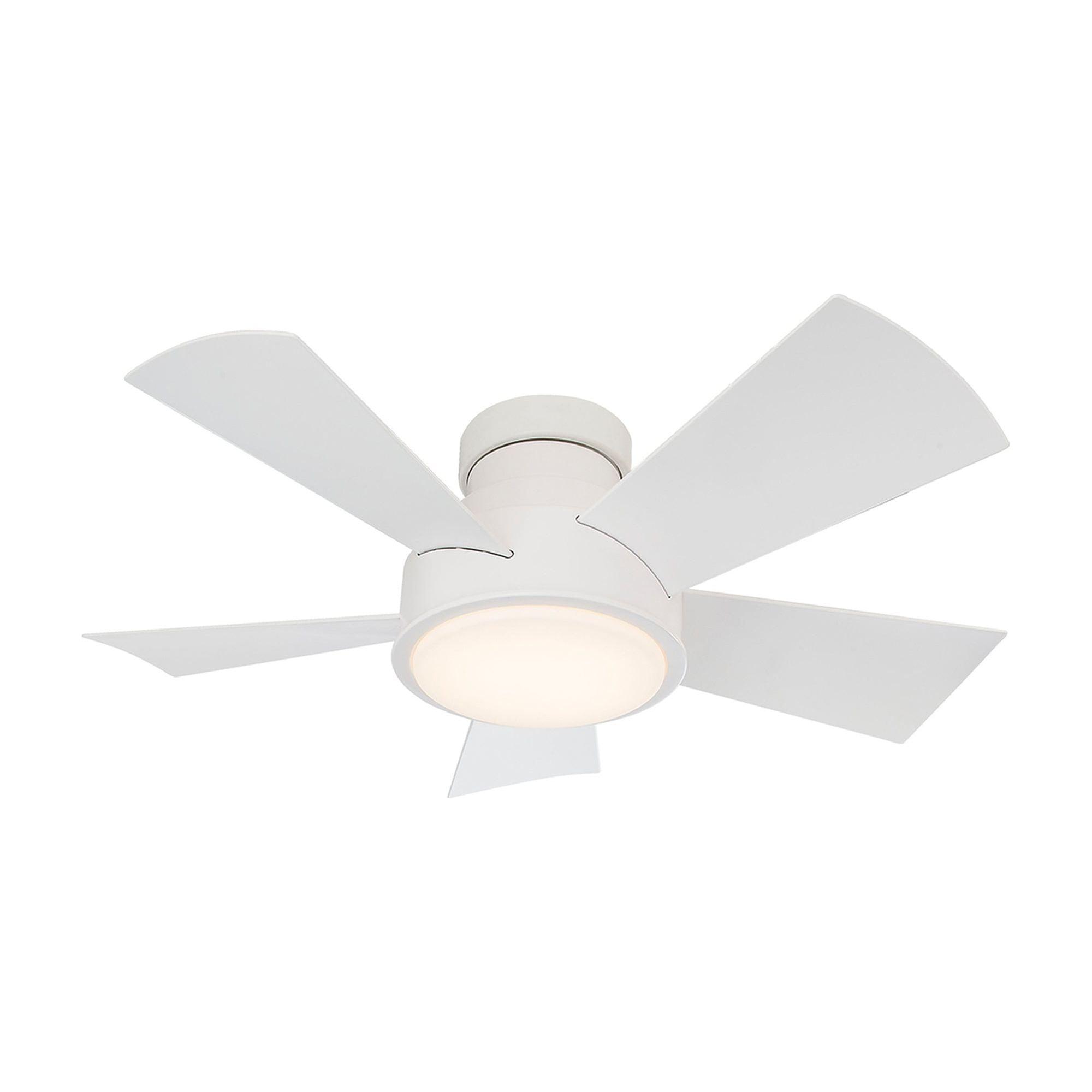 Modern Forms - Vox Indoor/Outdoor 5-Blade 38" Smart Flush Mount Ceiling Fan with LED Light Kit and Remote Control - Lights Canada