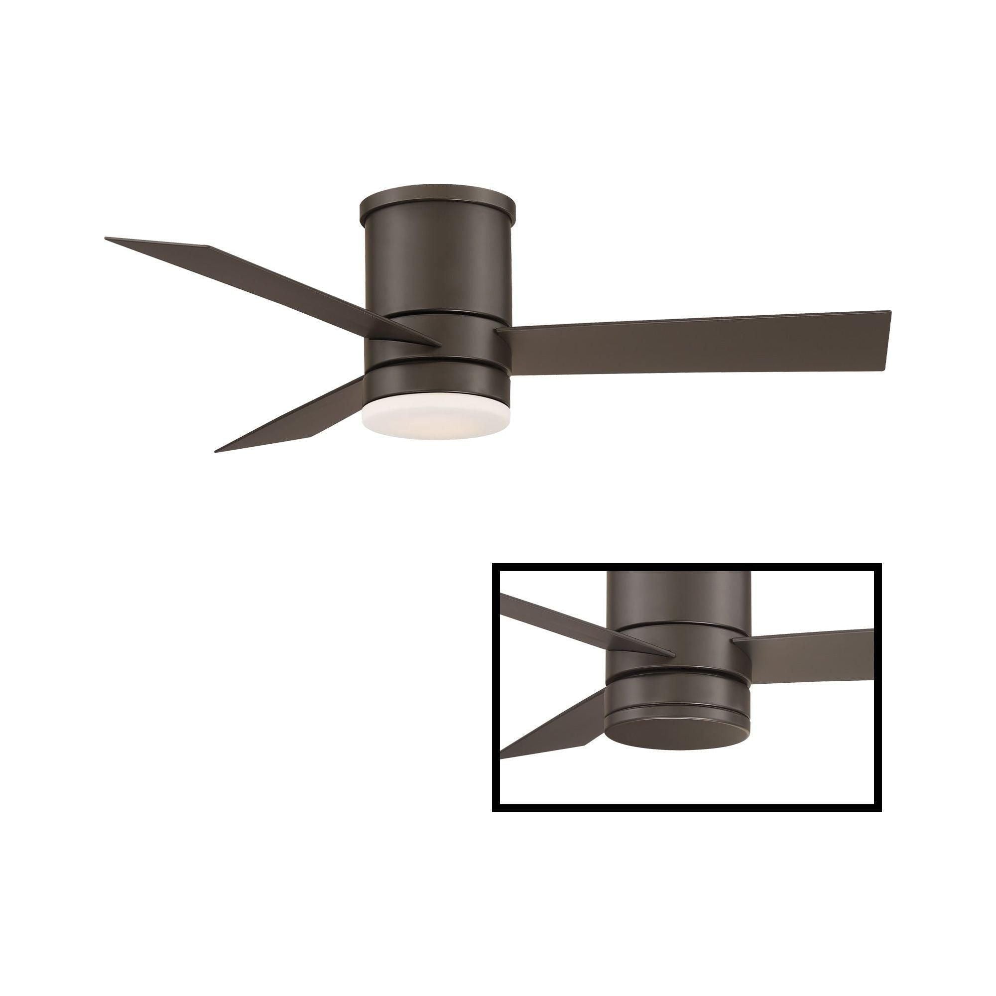 Modern Forms - Axis Indoor/Outdoor 3-Blade 44" Smart Flush Mount Ceiling Fan with LED Light Kit and Remote Control - Lights Canada
