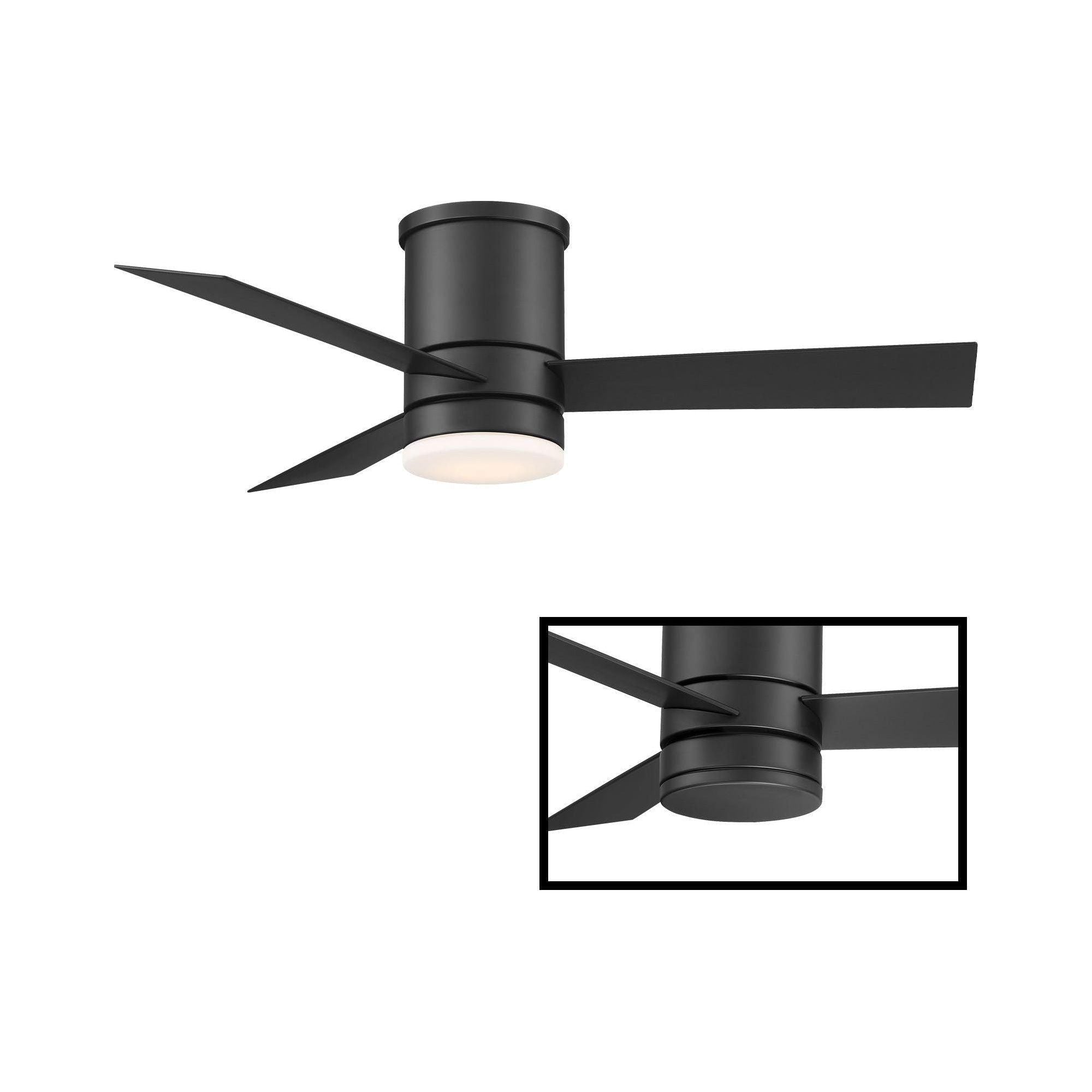 Modern Forms - Axis Indoor/Outdoor 3-Blade 44" Smart Flush Mount Ceiling Fan with LED Light Kit and Remote Control - Lights Canada
