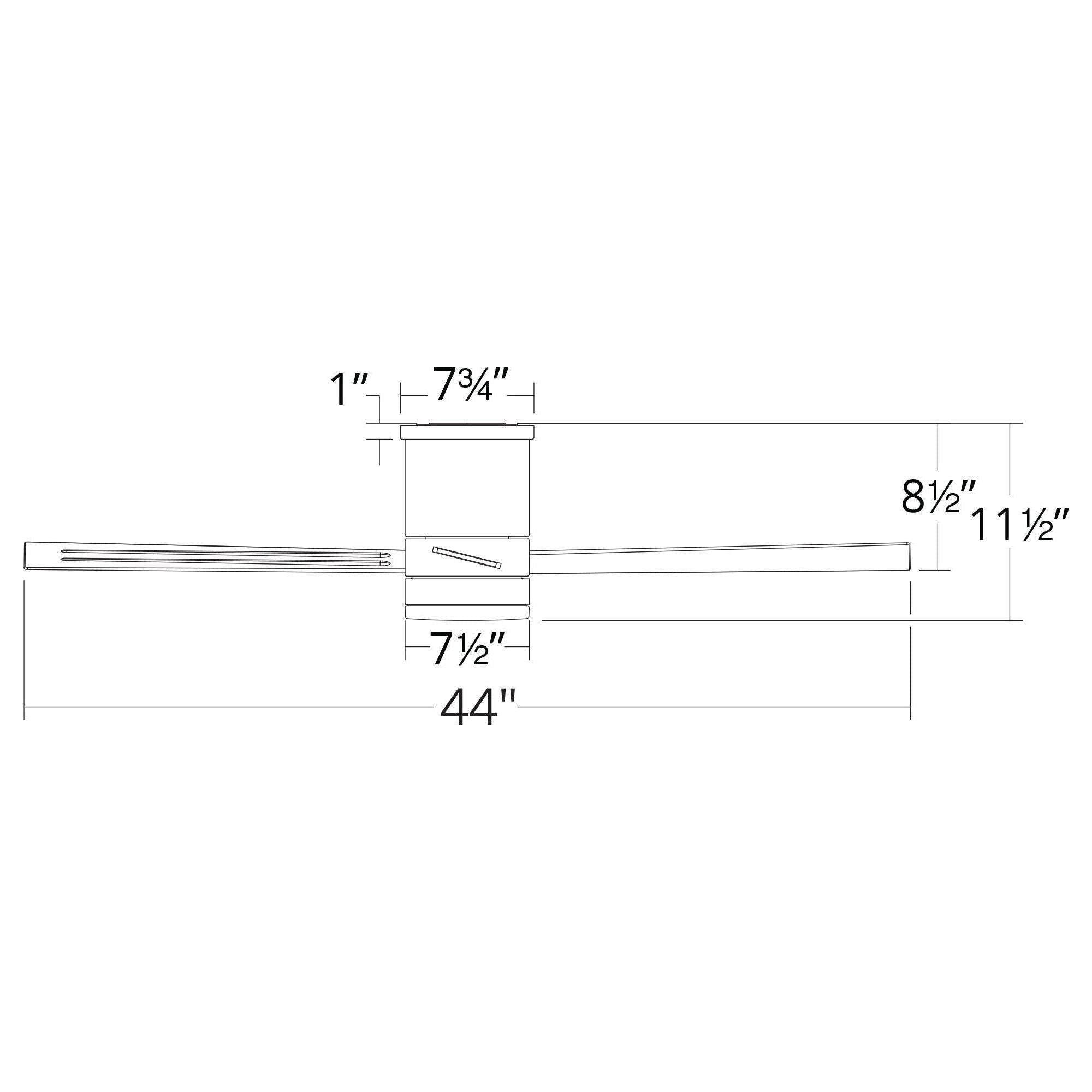 Modern Forms - Axis Indoor/Outdoor 3-Blade 44" Smart Flush Mount Ceiling Fan with LED Light Kit and Remote Control - Lights Canada