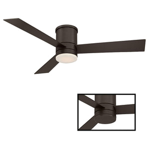 Modern Forms - Axis Indoor/Outdoor 3-Blade 52" Smart Flush Mount Ceiling Fan with LED Light Kit and Remote Control - Lights Canada