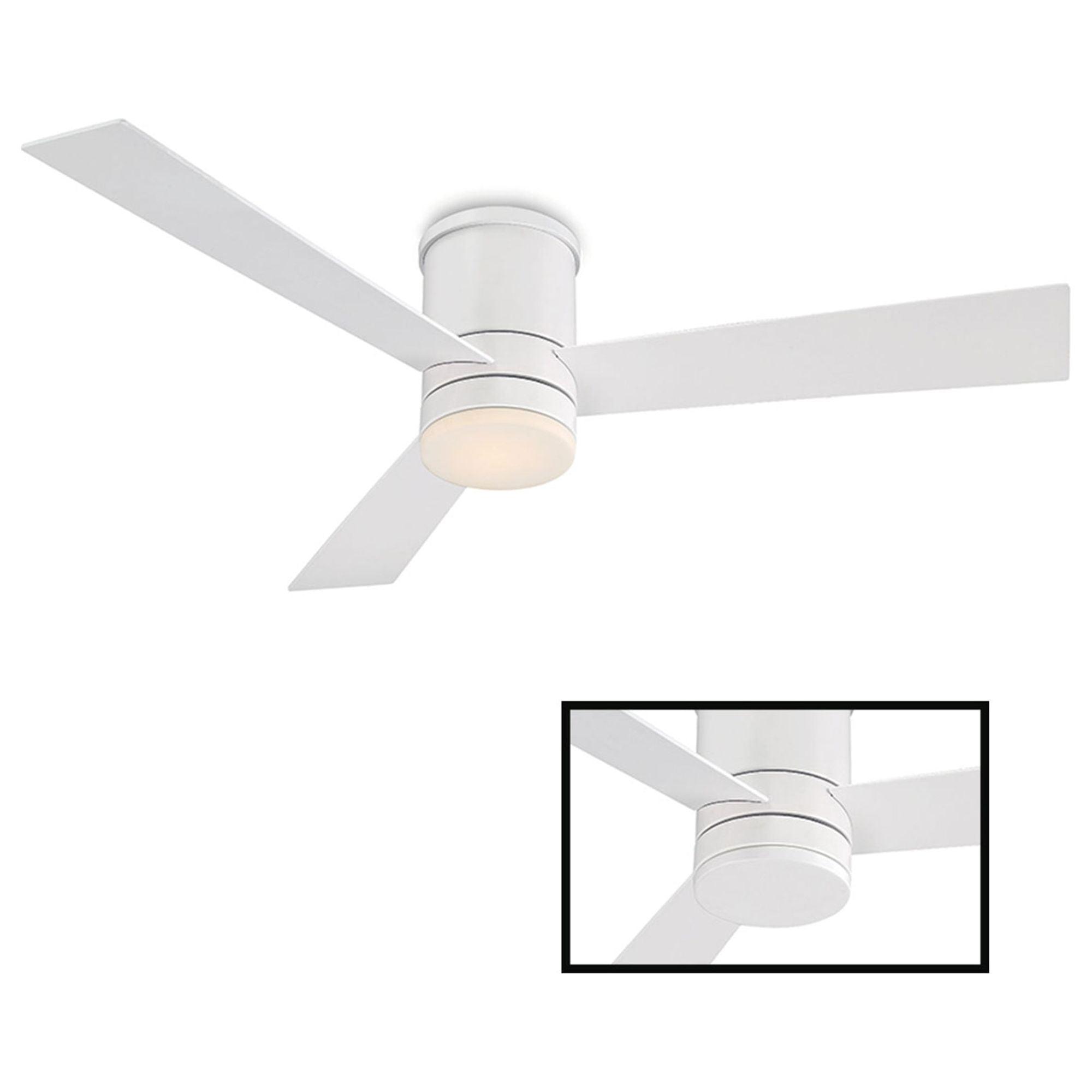 Modern Forms - Axis Indoor/Outdoor 3-Blade 52" Smart Flush Mount Ceiling Fan with LED Light Kit and Remote Control - Lights Canada