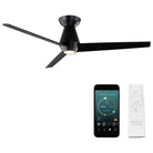 Modern Forms - Slim Indoor/Outdoor 3-Blade 52" Smart Flush Mount Ceiling Fan with LED Light Kit and Remote Control - Lights Canada