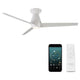 Modern Forms - Slim Indoor/Outdoor 3-Blade 52" Smart Flush Mount Ceiling Fan with LED Light Kit and Remote Control - Lights Canada