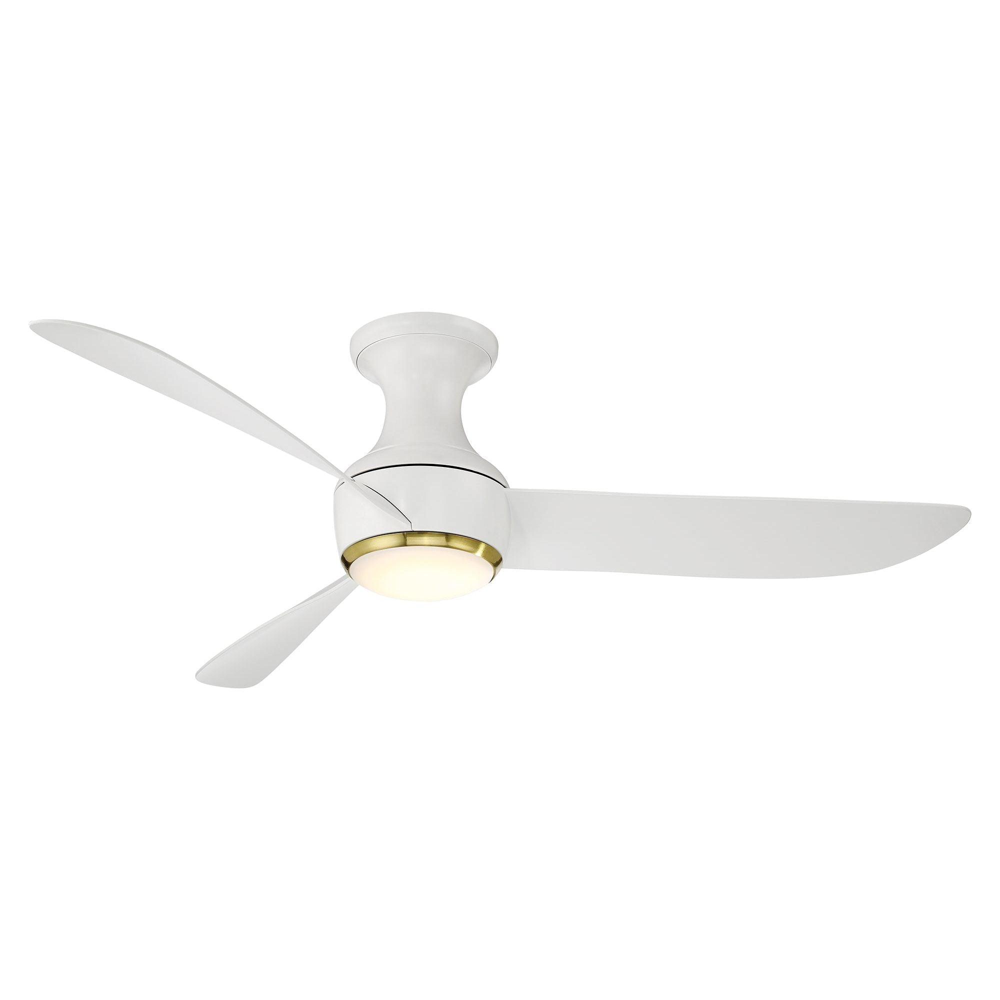 Modern Forms - Corona Indoor/Outdoor 3-Blade 52" Smart Flush Mount Ceiling Fan with LED Light Kit and Remote Control - Lights Canada