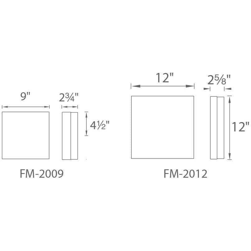 Modern Forms - Matrix 12" LED Square Flush Mount - Lights Canada