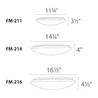 WAC Lighting - Glo 14" LED Energy Star Flush Mount 5-CCT Selectable - Lights Canada