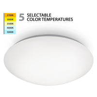 Glo 14" LED Energy Star Flush Mount 5-CCT Selectable