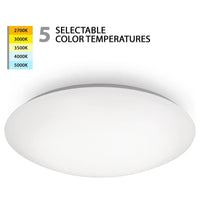 Glo 16" LED Energy Star Flush Mount 5-CCT Selectable
