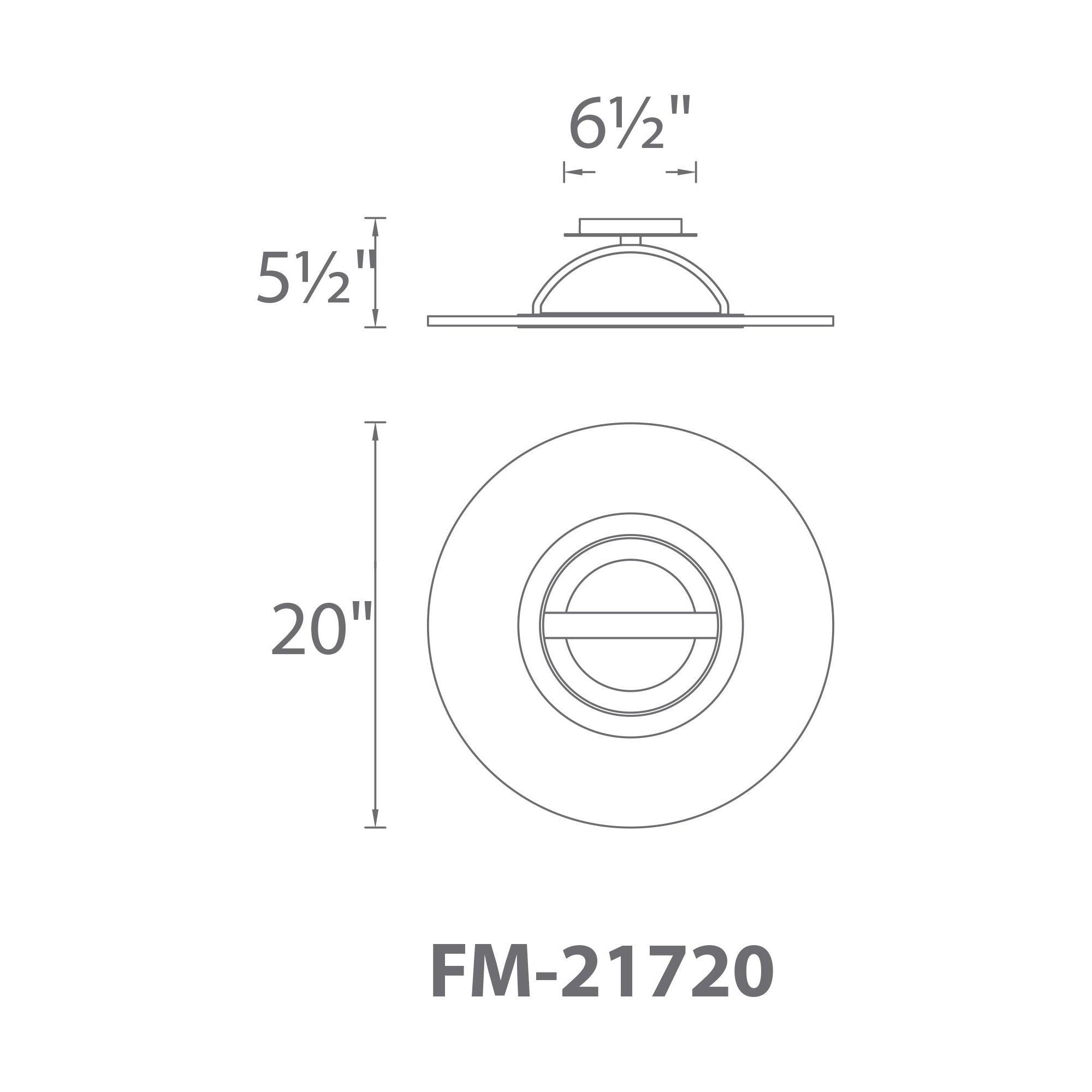 dweLED - Elektron 20" LED Semi-Flush Mount - Lights Canada