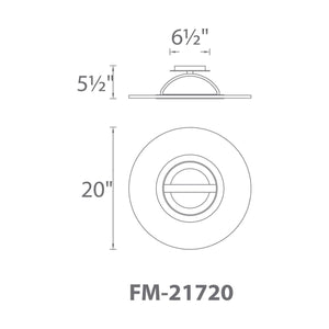 dweLED - Elektron 20" LED Semi-Flush Mount - Lights Canada