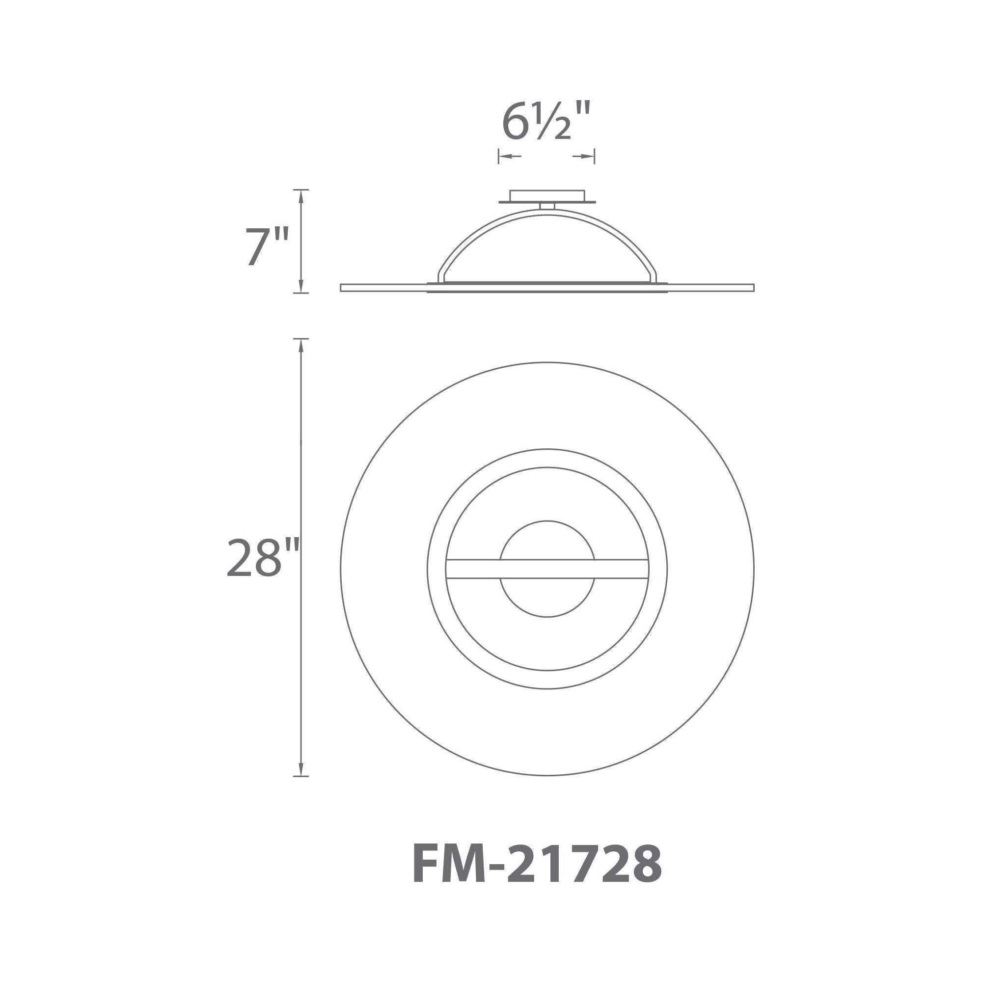 dweLED - Elektron 28" LED Semi-Flush Mount - Lights Canada