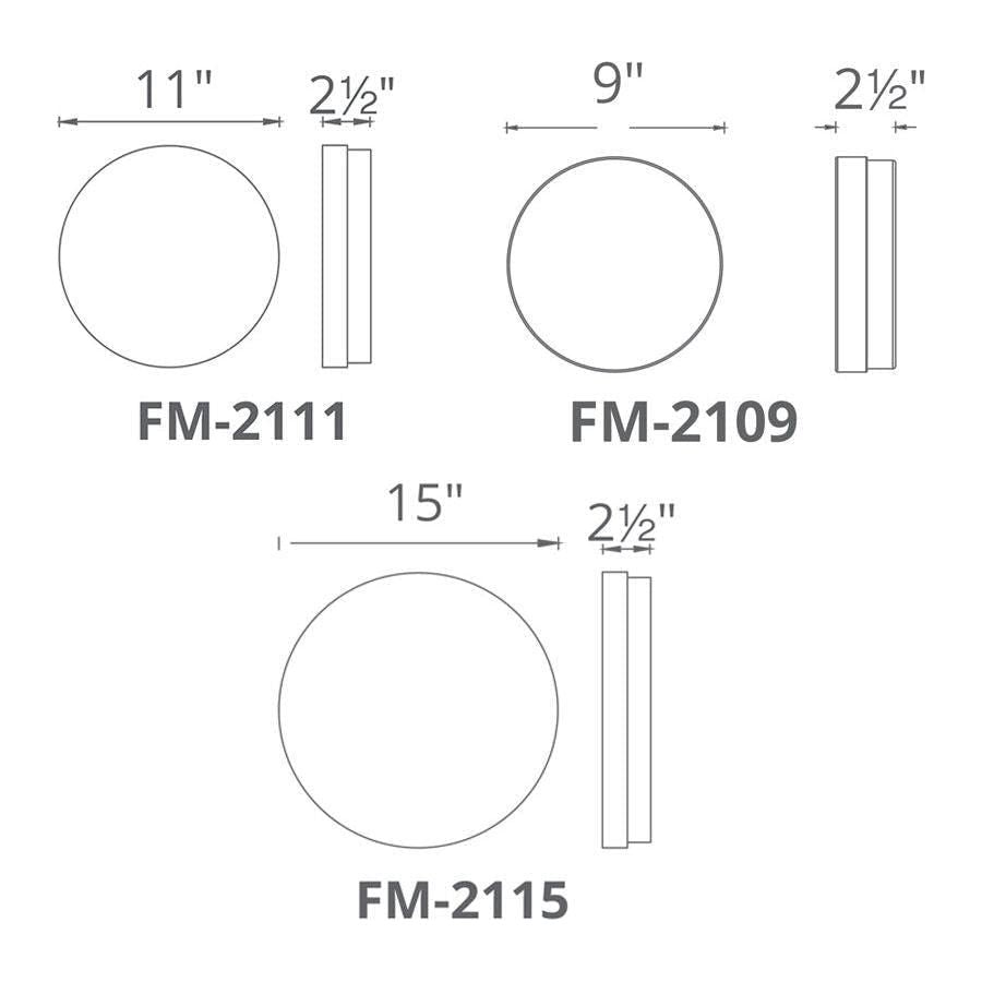 Modern Forms - Circa 11" LED Round Flush Mount - Lights Canada