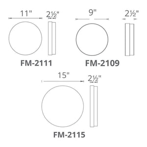 Modern Forms - Circa 15" LED Round Flush Mount - Lights Canada