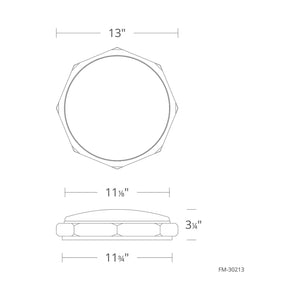 Modern Forms - Grommet 13" LED Flush Mount 3-CCT - Lights Canada