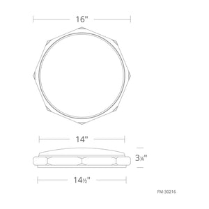 Modern Forms - Grommet 16" LED Flush Mount 3-CCT - Lights Canada