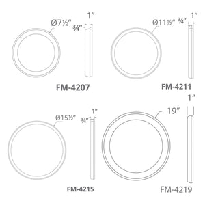 Modern Forms - Argo 15" LED Round Flush Mount - Lights Canada