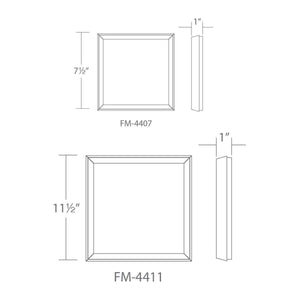 Modern Forms - Argo 11" LED Square Flush Mount - Lights Canada