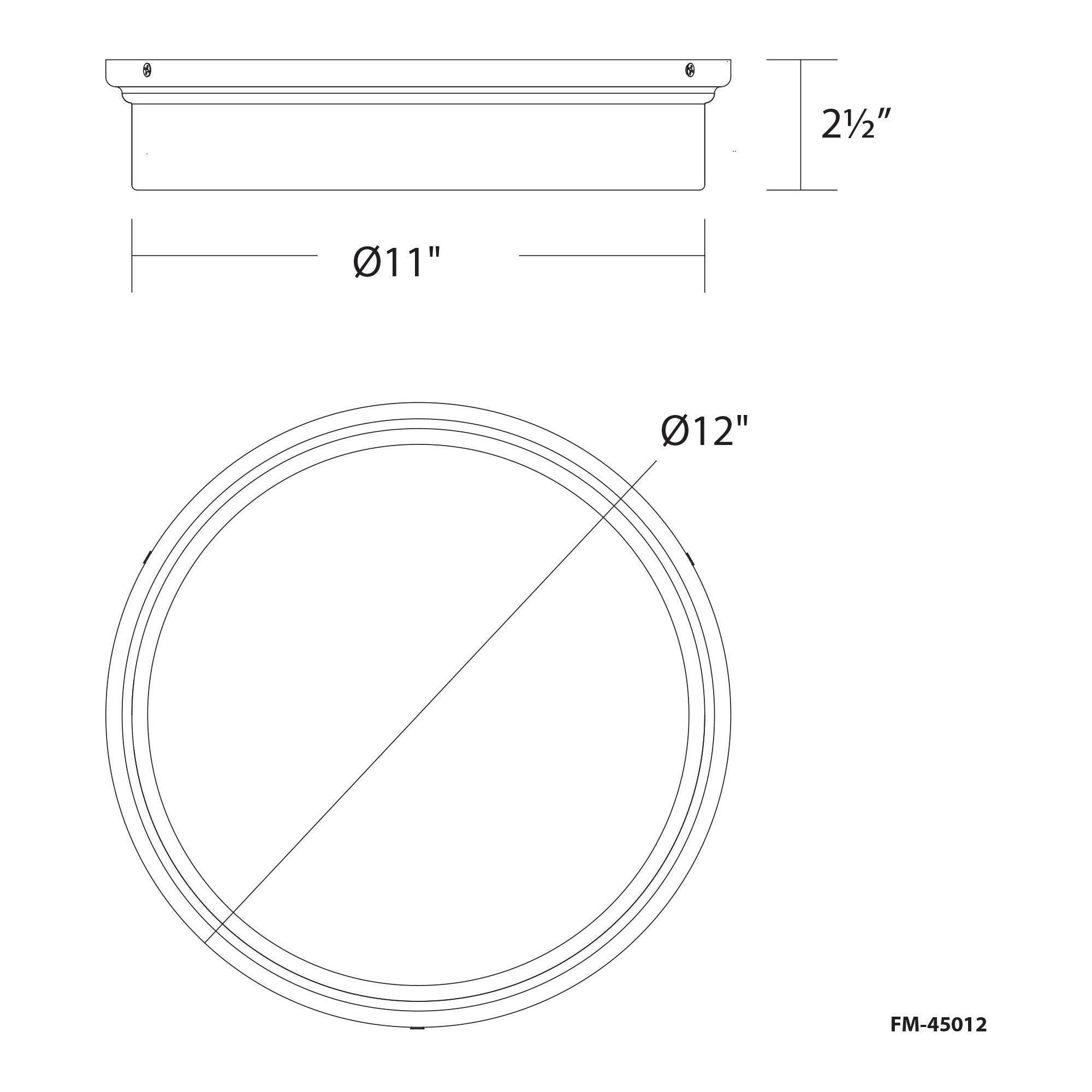 dweLED - York 12" LED Flush Mount - Lights Canada