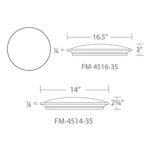 Modern Forms - Puck 14" LED Round Flush Mount - Lights Canada