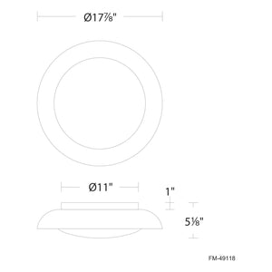 dweLED - Taurus 17.9" LED Flush Mount - Lights Canada