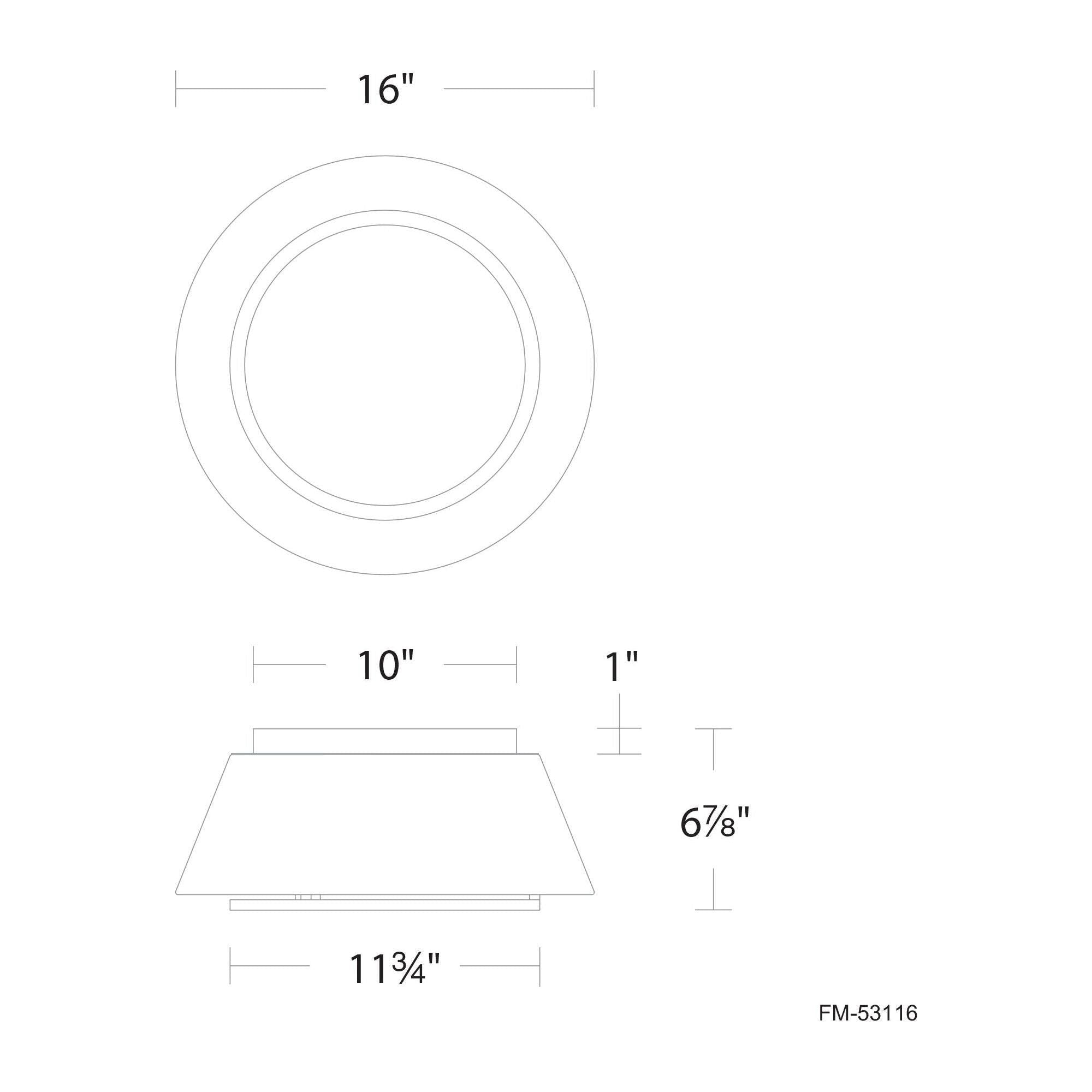 dweLED - Hailey 16" LED Flush Mount - Lights Canada