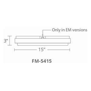 Modern Forms - Zenith 15" LED Round Flush Mount 5-CCT - Lights Canada