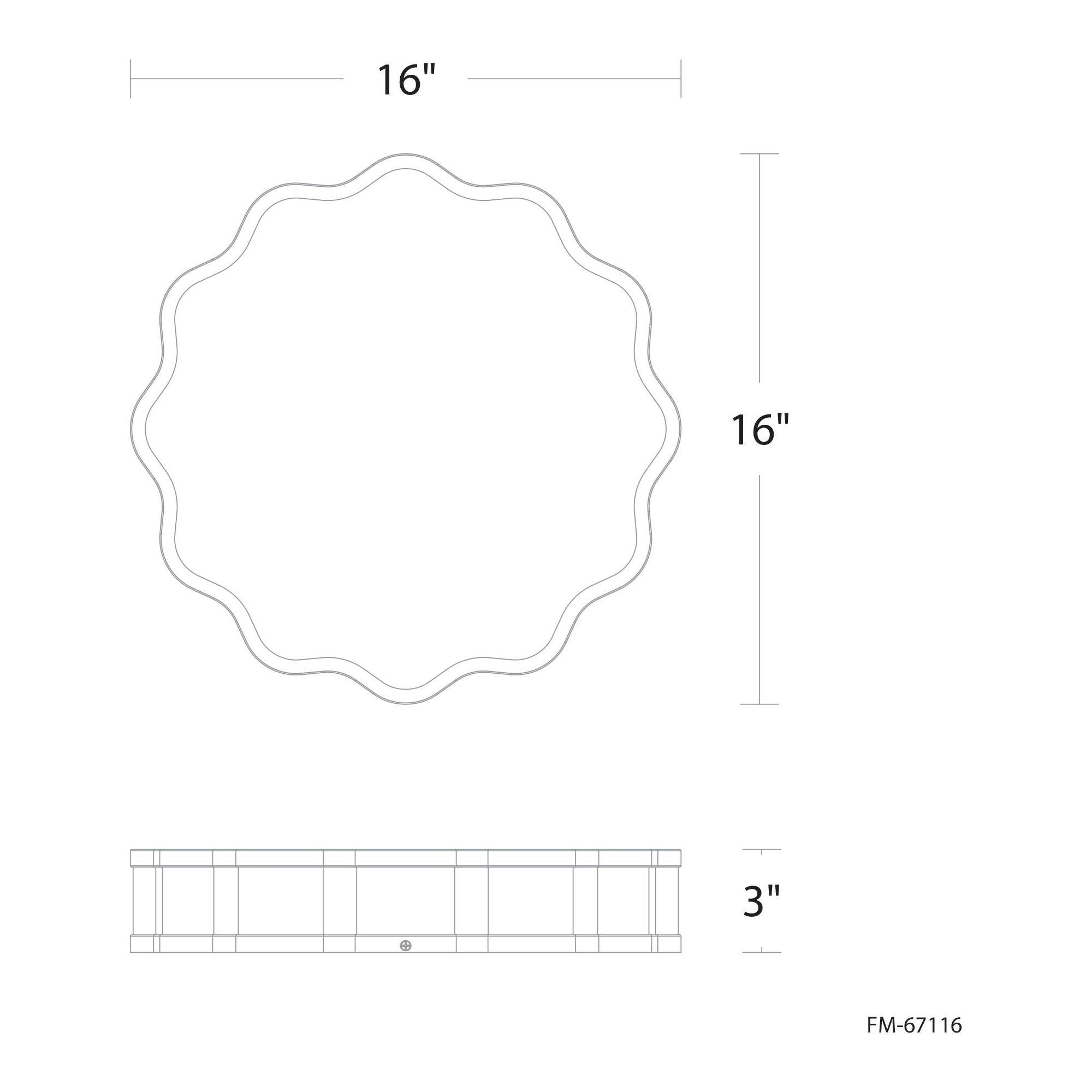 dweLED - Vaughan 16" LED Flush Mount - Lights Canada