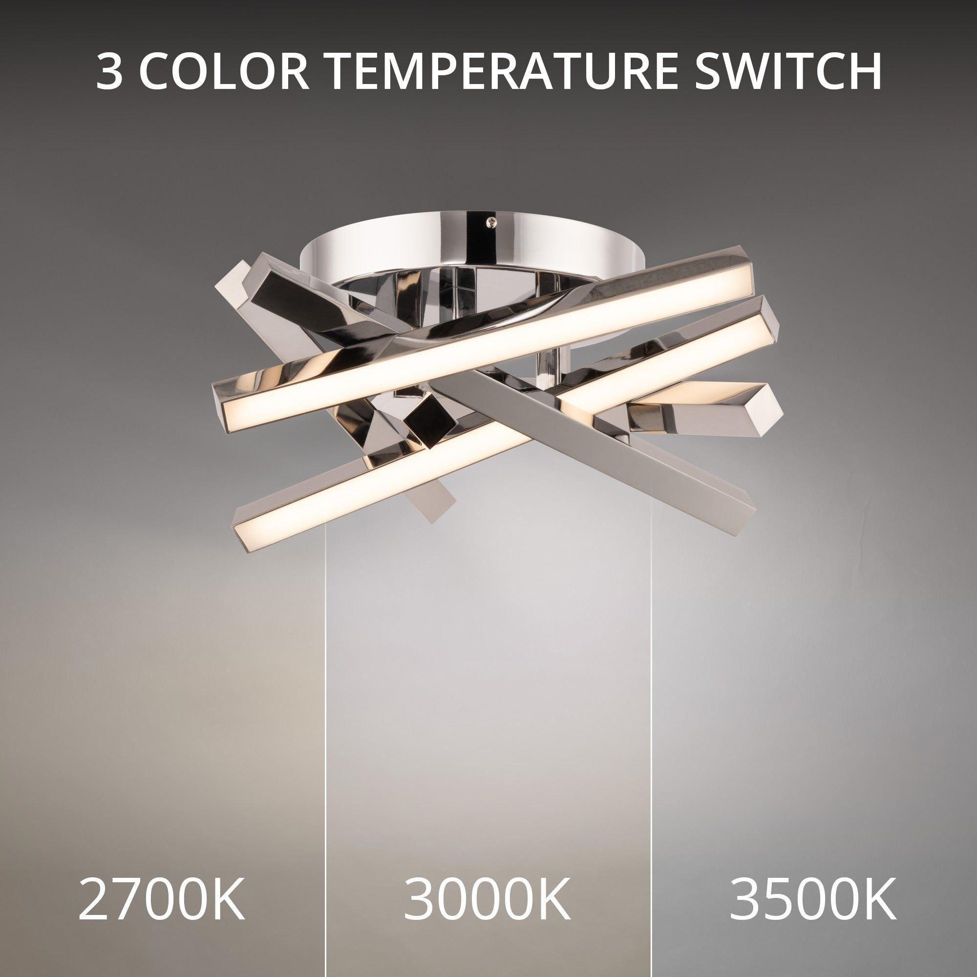 dweLED - Parallax 15" LED Flush Mount - Lights Canada