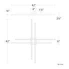 dweLED - Parallax 42" LED Flush Mount - Lights Canada