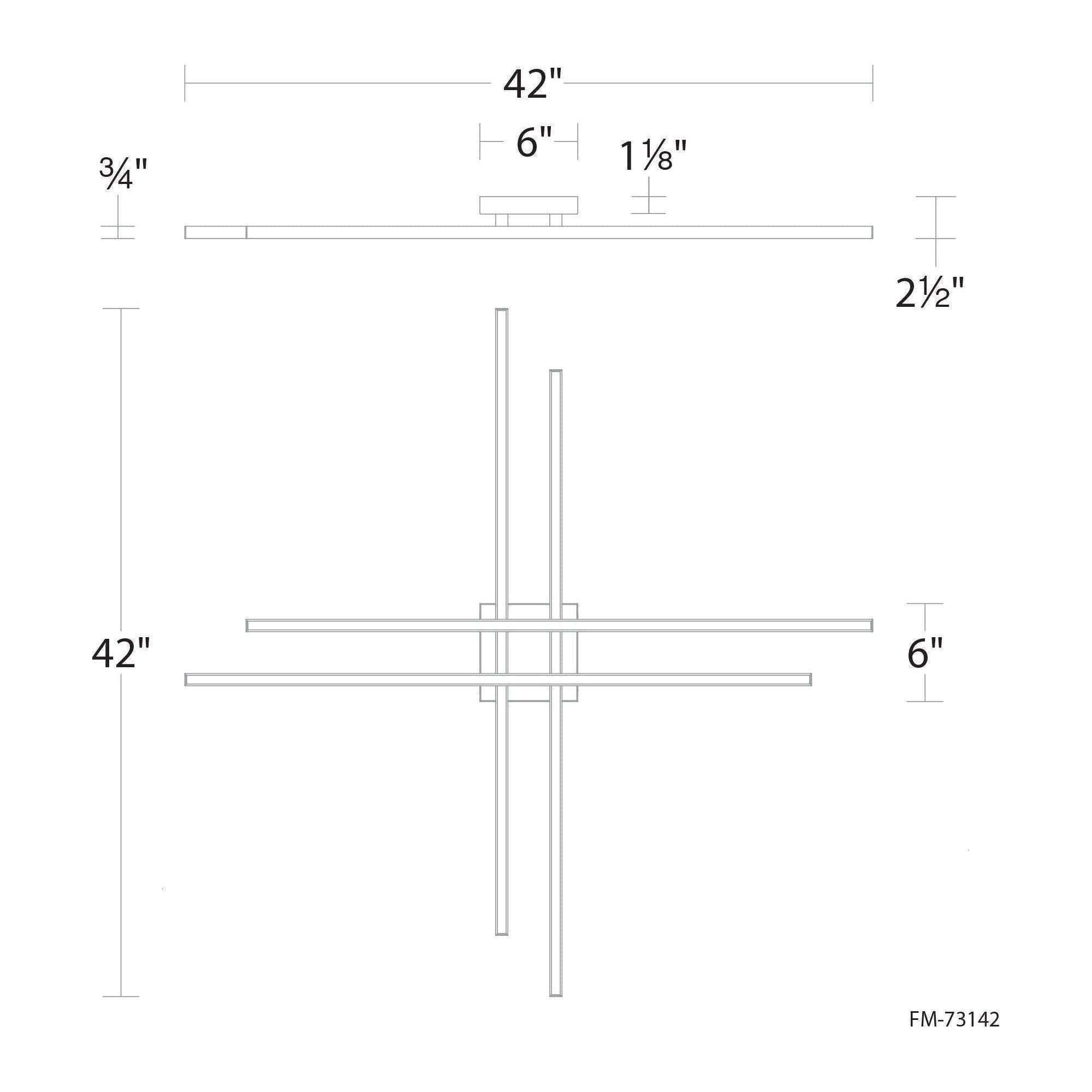 dweLED - Parallax 42" LED Flush Mount - Lights Canada