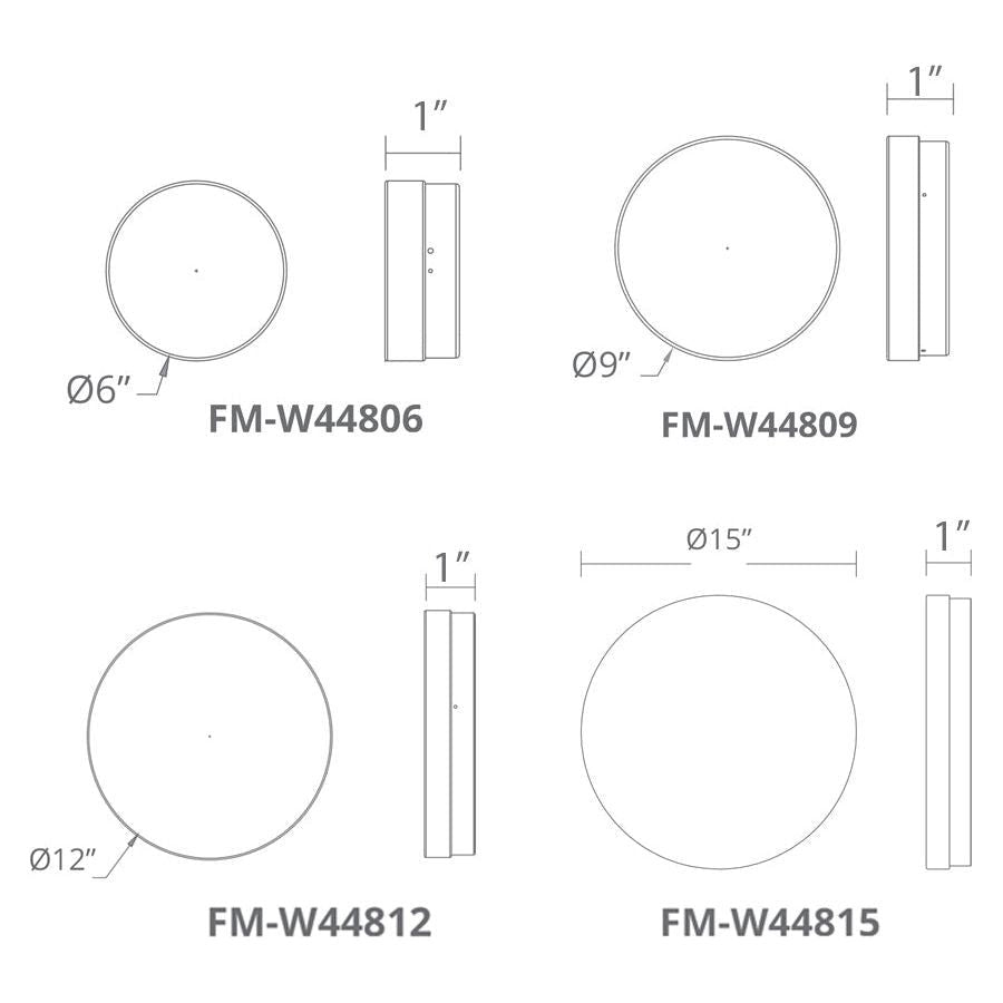 Pi 15" LED Round Flush Mount