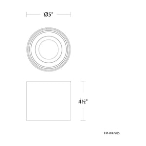 dweLED - Downtown 5" LED Flush Mount - Lights Canada