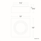 dweLED - Cuboid 10" LED Flush Mount - Lights Canada