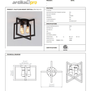 Artika - Artika Yale Flush Mount - Lights Canada