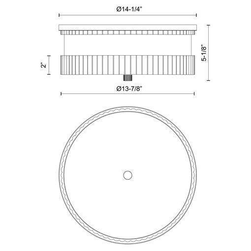 Alora Mood - Rue 3-Light 14" Flush Mount - Lights Canada