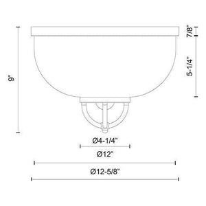 Alora Mood - Lancaster 2-Light 13" Flush Mount - Lights Canada