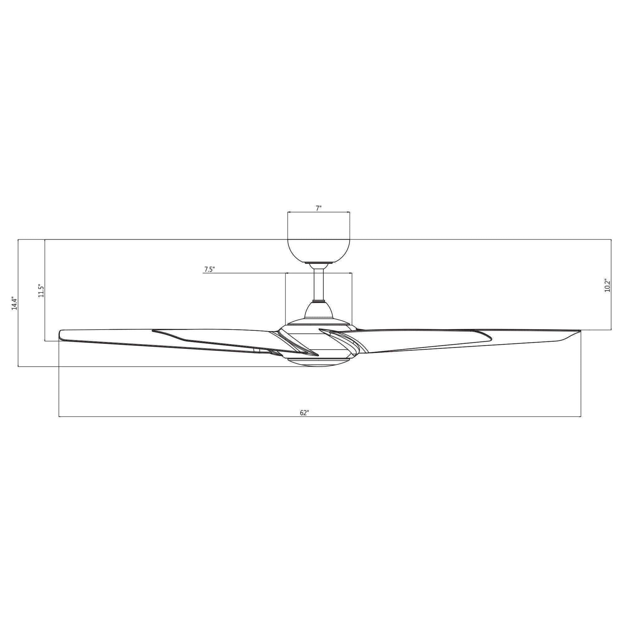 Modern Forms - Lucid Indoor/Outdoor 5-Blade 62" Smart Ceiling Fan with LED Light Kit and Remote Control - Lights Canada