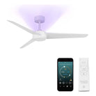 Modern Forms - Ultra Indoor/Outdoor 3-Blade 54" Smart Ceiling Fan with Blue UV-LED Light Kit and Remote Control - Lights Canada