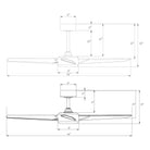 Modern Forms - Ultra Indoor/Outdoor 3-Blade 54" Smart Ceiling Fan with Blue UV-LED Light Kit and Remote Control - Lights Canada