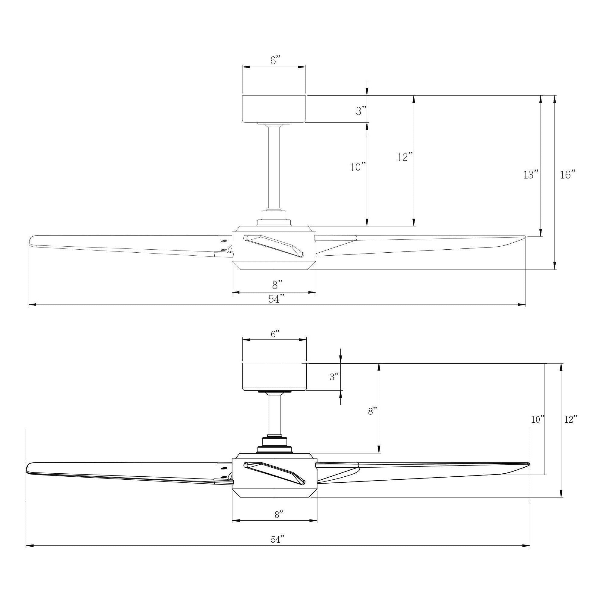Modern Forms - Ultra Indoor/Outdoor 3-Blade 54" Smart Ceiling Fan with Blue UV-LED Light Kit and Remote Control - Lights Canada