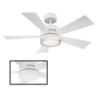Modern Forms - Wynd Indoor/Outdoor 5-Blade 42" Smart Ceiling Fan with LED Light Kit and Remote Control - Lights Canada