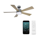 Modern Forms - Wynd Indoor/Outdoor 5-Blade 52" Smart Ceiling Fan with LED Light Kit and Remote Control - Lights Canada