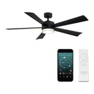 Modern Forms - Wynd Indoor/Outdoor 5-Blade 52" Smart Ceiling Fan with LED Light Kit and Remote Control - Lights Canada
