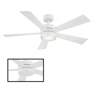 Modern Forms - Wynd Indoor/Outdoor 5-Blade 52" Smart Ceiling Fan with LED Light Kit and Remote Control - Lights Canada