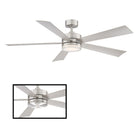 Modern Forms - Wynd Indoor/Outdoor 5-Blade 60" Smart Ceiling Fan with LED Light Kit and Remote Control - Lights Canada