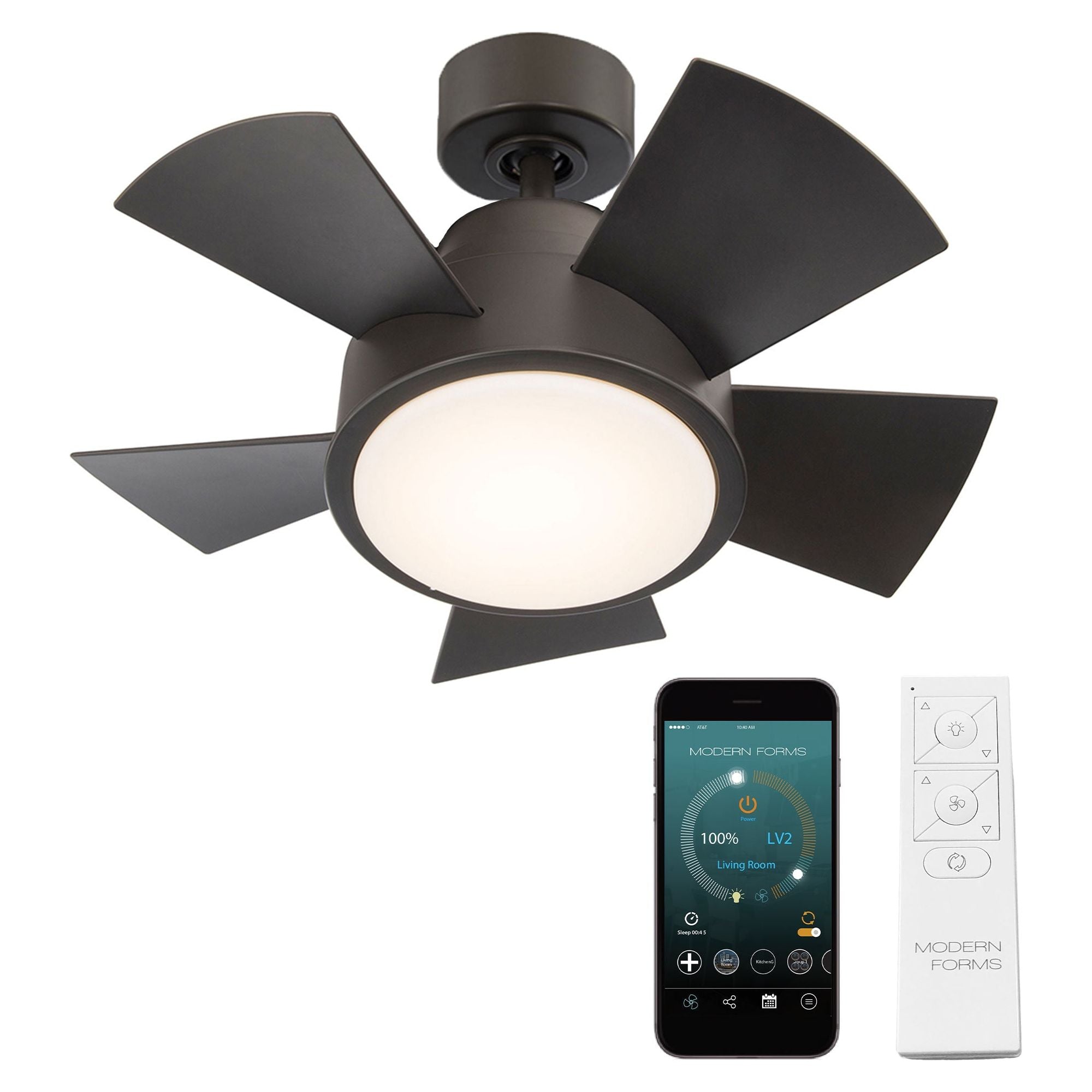 Vox Indoor/Outdoor 5-Blade 26" Smart Ceiling Fan with LED Light Kit and Remote Control